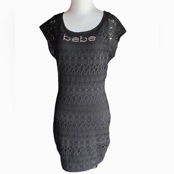 bebe Dresses & Skirts - 〰️ BeBe Short Sleeve Logo Dress 〰️